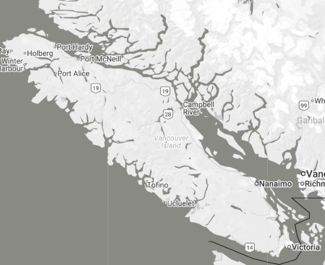 Vancouver Island | Howe Sound | Sunshine Coast 3D Terrian Map Lamp