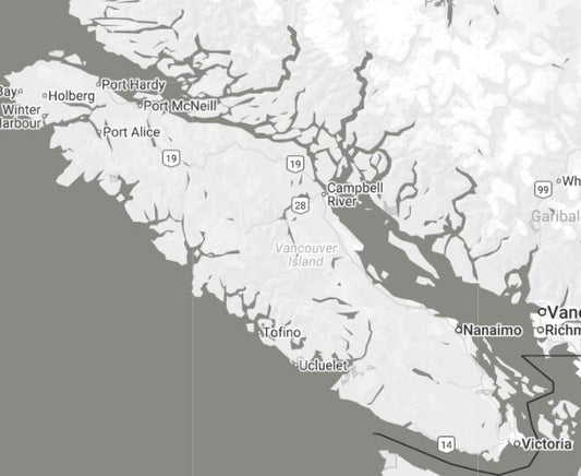 Vancouver Island | Howe Sound | Sunshine Coast 3D Terrian Map Lamp