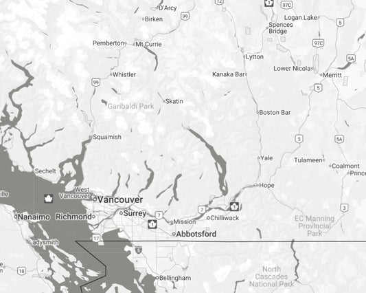 Vancouver | Whistler | Manning | Baker 3D Terrian Map Lamp